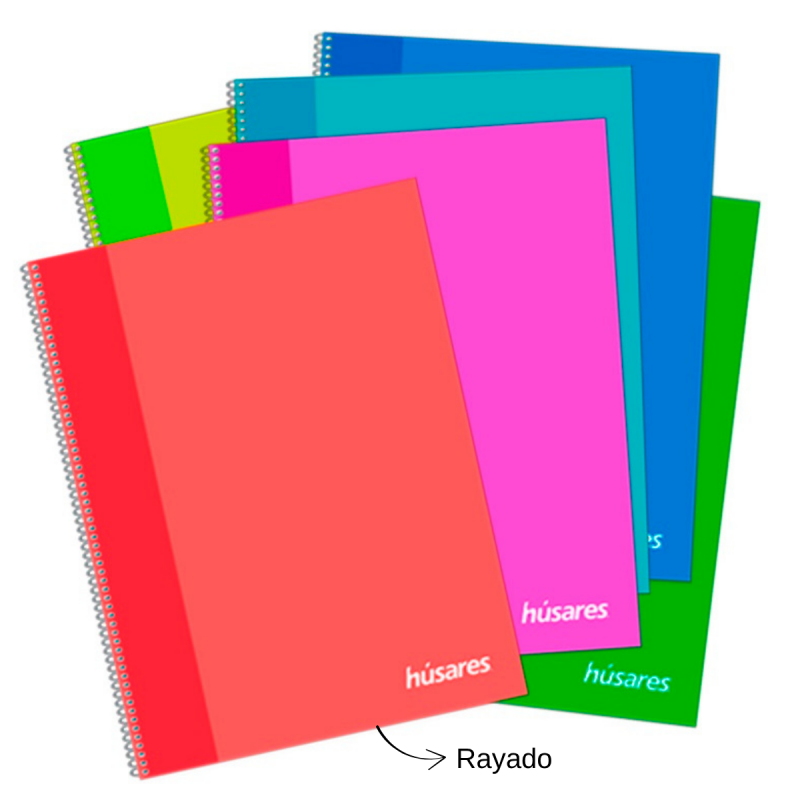 .CUAD.  UNIVERSITARIO 29/7 X80H HUSARES .RAYADO TAPA FLEXIBLE