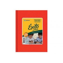 CUADERNO FORRADO x50H. 16x21 EXITO RAYADO ROJO