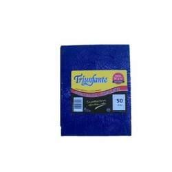 CUADERNO FORRADO x50H. 16x21 TRIUNFANTE RAYADO AZUL