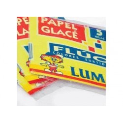 PAPEL GLACE FLUO X 5 UNIDADES