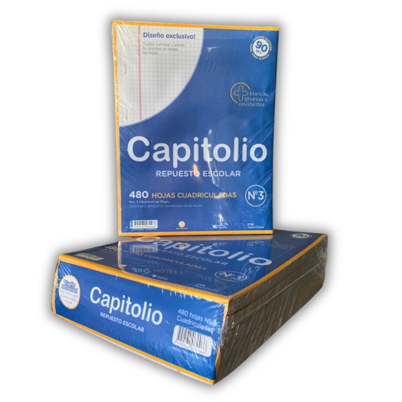 REP N°3 CAPITOLIO/HUSARES _X480H FAMILIAR CUADRICULADO 90 GRS,