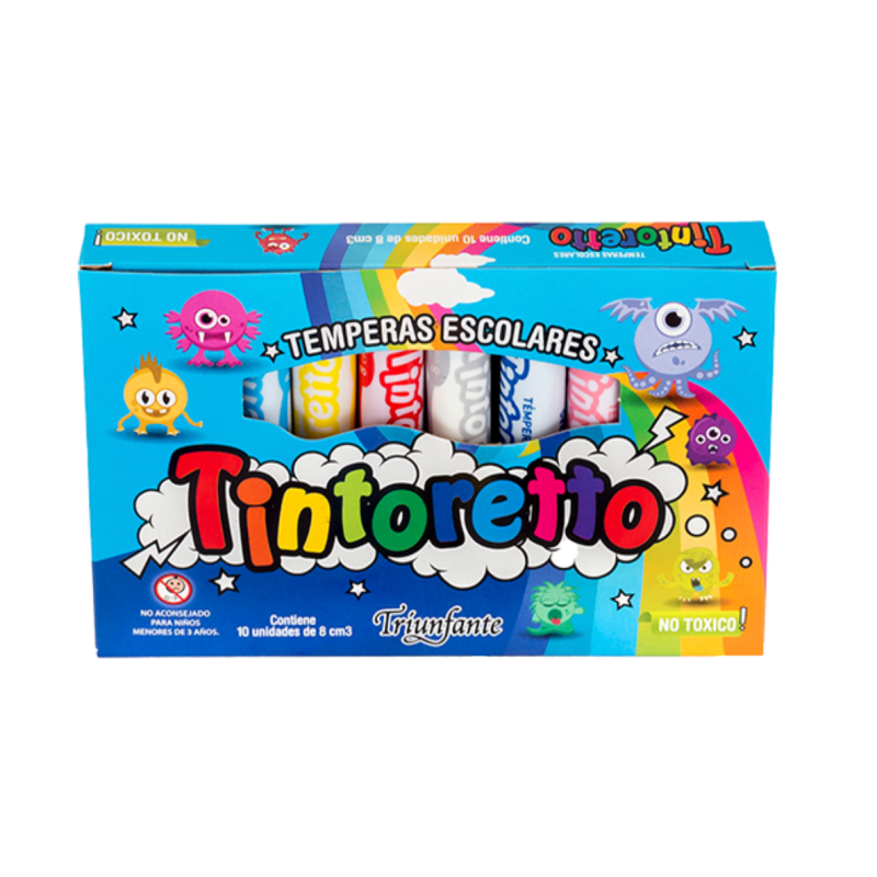 TEMPERA POMO 8GRS. x 10 SURTIDAS