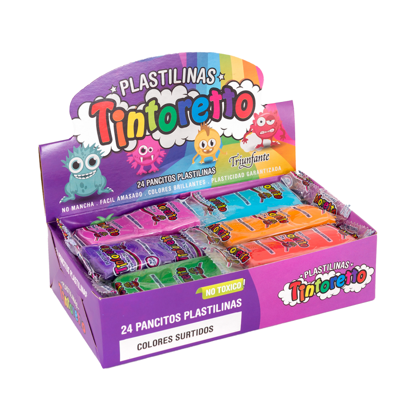 PLASTILINA SURTIDA X 24 UNIDADES
