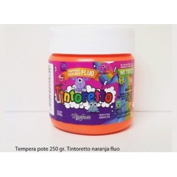 TEMPERA POTE.250GR FLUO NARANJA