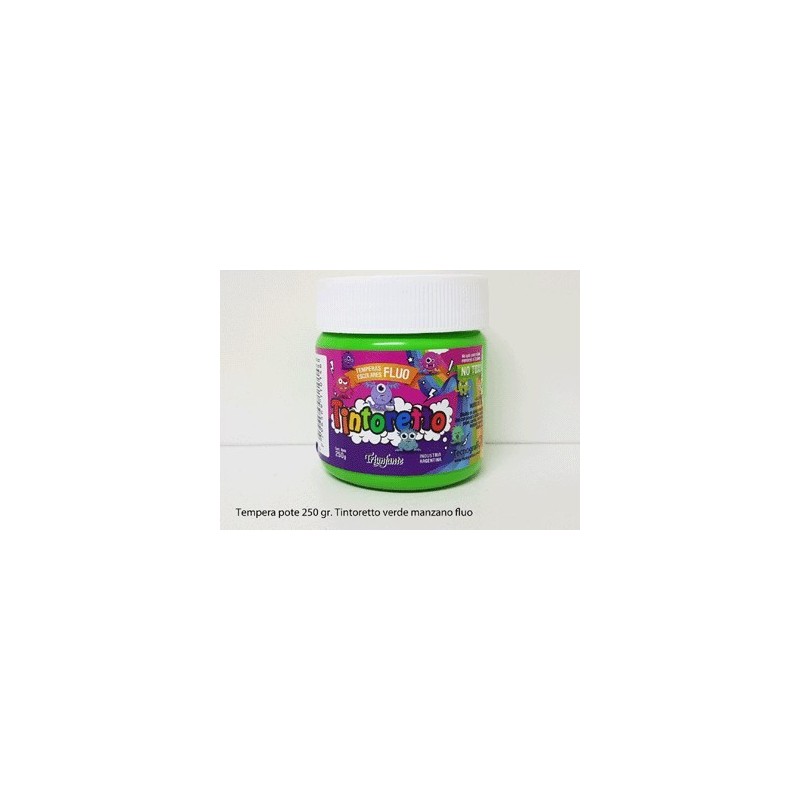 TEMPERA POTE.250GR FLUO VERDE MANZANA