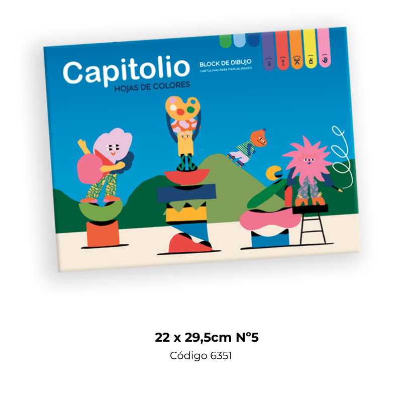 BLOCK CAPITOLIO COLOR N°5 22x29.5 cm. (Tipo El Nene)