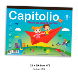 BLOCK CAPITOLIO x 48 HOJAS PAPEL AFICHE 22X29.5 cm.