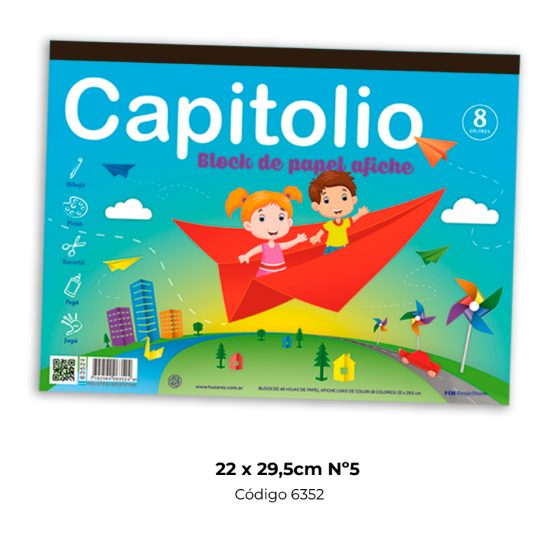 BLOCK CAPITOLIO x 48 HOJAS PAPEL AFICHE 22X29.5 cm.
