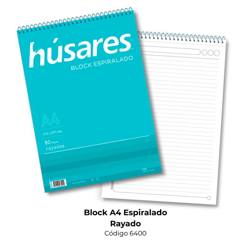 BLOCK ESPIRAL A4 RAY X80H HUSARES