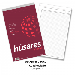 BLOCK OFICIO CUADRX80H HUSARES