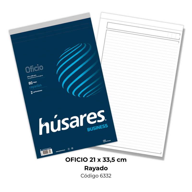 BLOCK OFICIO RAYADX80H HUSARES