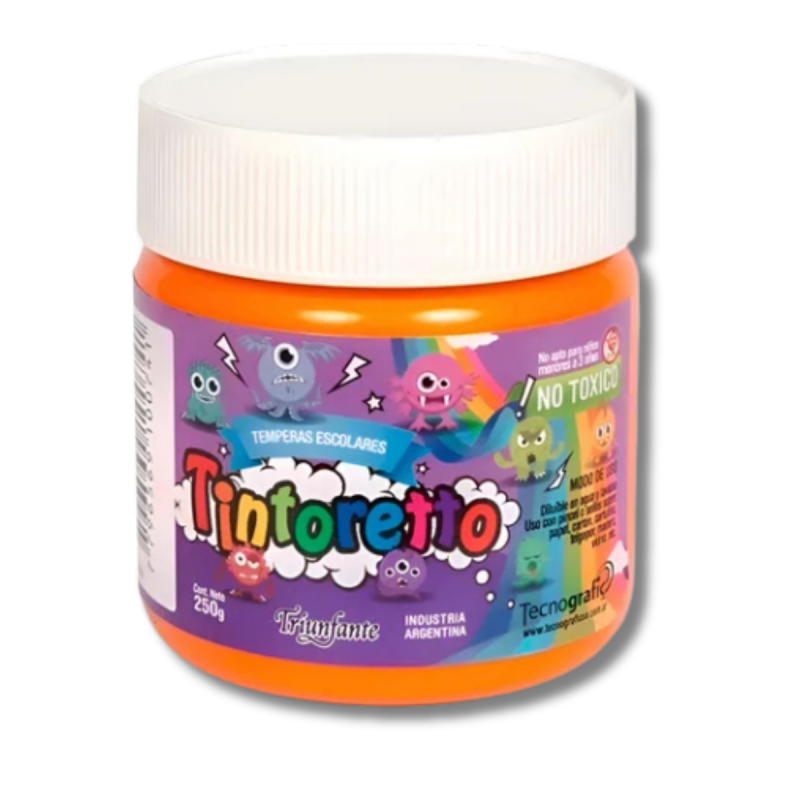 TEMPERA POTE 250GR  NARANJA