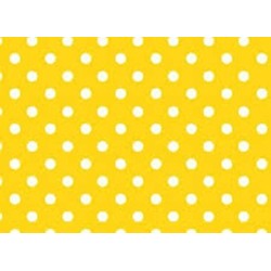 PAPEL PLASTIFICADO LUNARES AMARILLO X 1 UNIDAD