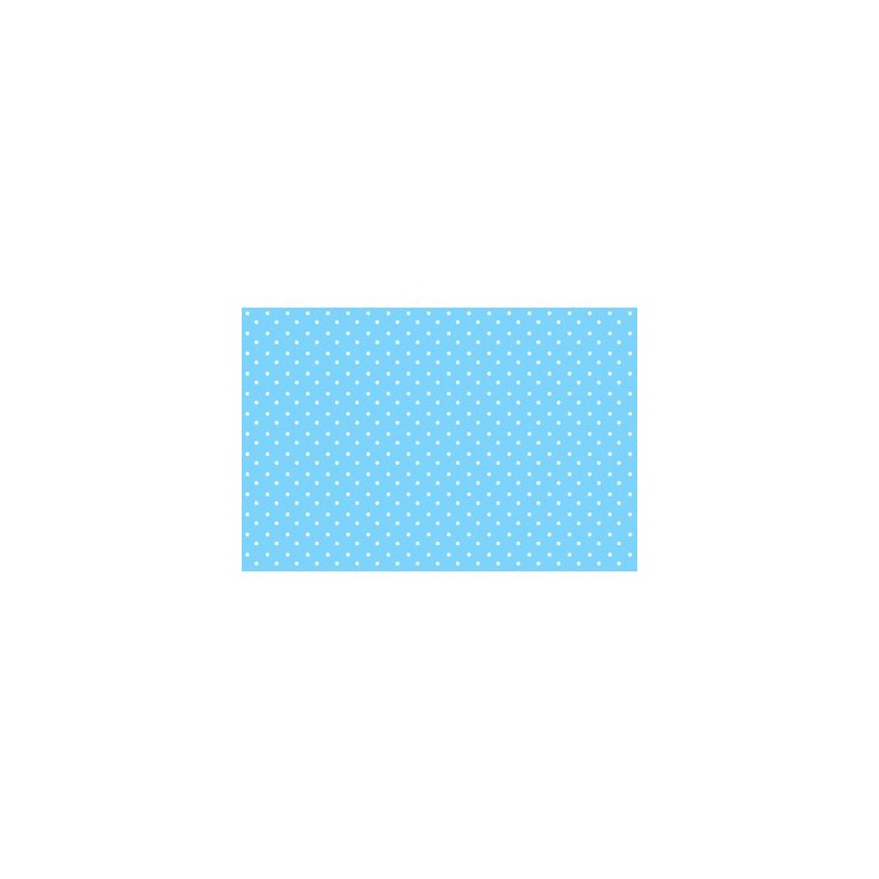PAPEL PLASTIFICADO LUNARES CELESTE X 1 UNIDAD