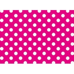 PAPEL PLASTIFICADO LUNARES FUCSIA X 1 UNIDAD