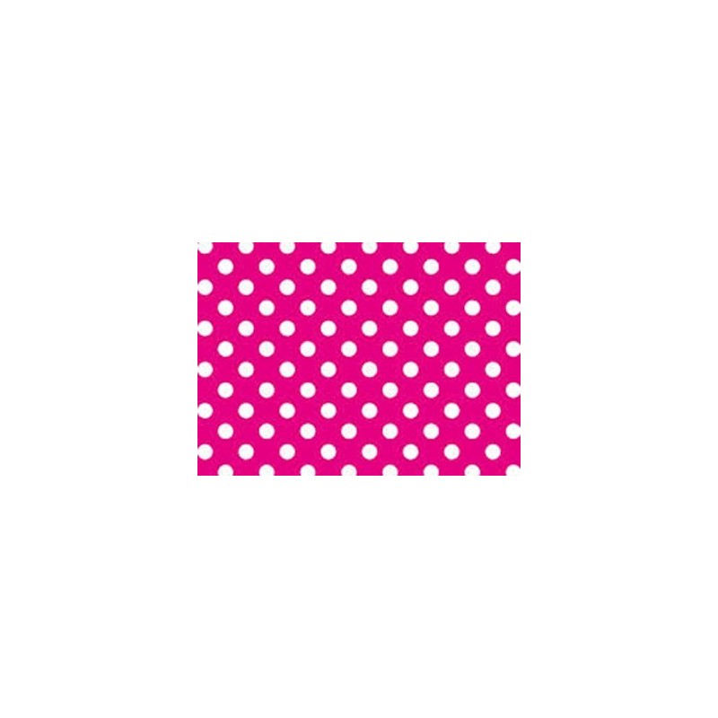 PAPEL PLASTIFICADO LUNARES FUCSIA X 1 UNIDAD