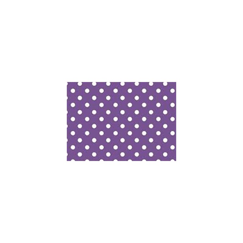 PAPEL PLASTIFICADO LUNARES LILA X 1 UNIDAD