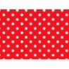 PAPEL PLASTIFICADO LUNARES ROJO X 1 UNIDAD