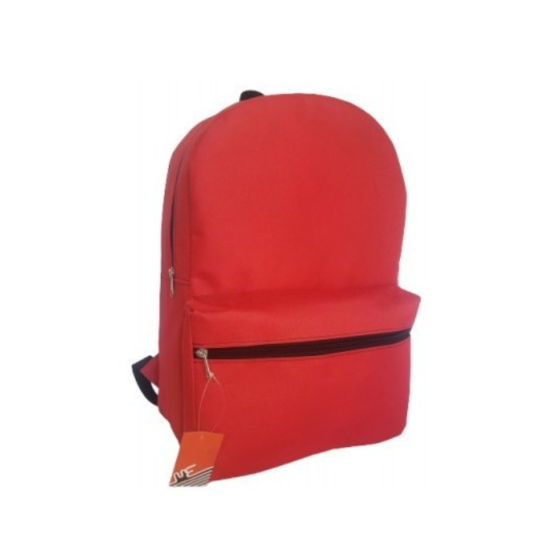 MOCHILA 17" SECUNDARIO LISO ROJO
